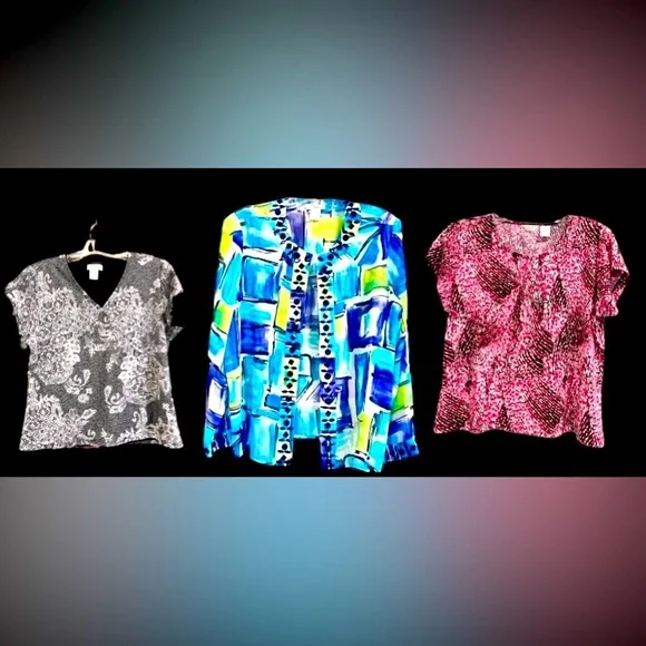 3 Womens Laura Ashley petite dress blouses. - Picture 1 of 16